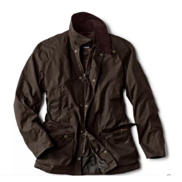 BARBOUR ASHBY Wax Cotton Jacket British Style MSRP $425 in OLIVE Great Reviews - Picture 5 of 13
